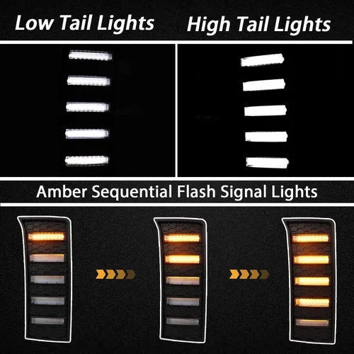 Miniatura 3 de Switchback - Lámpara LED antiniebla frontal blanca/ámbar de luz diurna, función de luz de señal de giro LED dinámica secuencial compatible