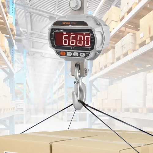 Miniatura 8 de VEVOR Báscula digital para grúa, 6600 lbs/3000 kg, báscula industrial resistente para colgar con control remoto, carcasa de aluminio fundido