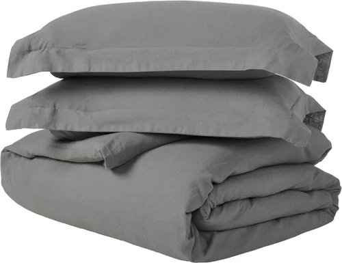 Miniatura 14 de Superior Juego de sábanas de mezcla de lino y algodón, sábanas para decoración del hogar, ropa de cama sólida moderna que incluye 1 sábana bajera