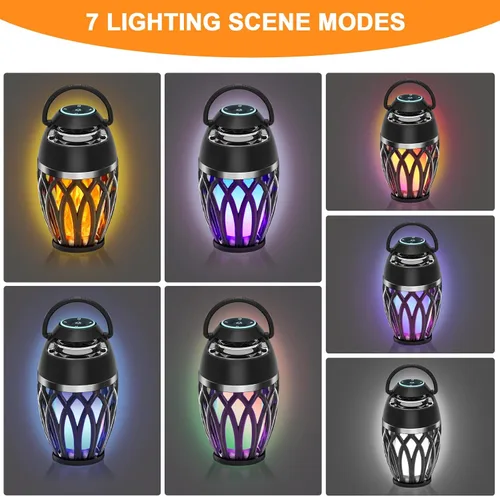 Miniatura 4 de Altavoces para exteriores con luces coloridas, regalos para hombre para cumpleaños, altavoz Bluetooth portátil, sonido estéreo HD, altavoz