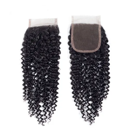 Miniatura 5 de Amella Hair Paquetes de Cabello Humano Brasileño Rizado con Cierre Grado 8A Virgen Sin Procesar Paquetes de Tejido de Cabello Brasileño con Cierre