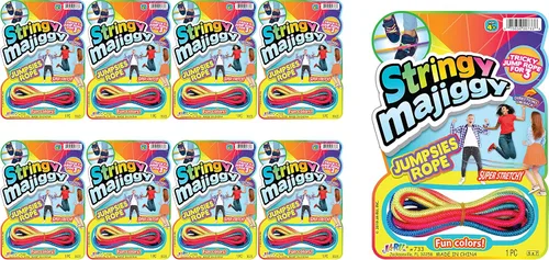Miniatura 8 de 2CHILL Chinese Jump Rope (Pack) Elastic Skipping Rope Game for Kids & Adults Colorful Stretchy Jump Rope for Kids, Girls and Boys. Party Favor.