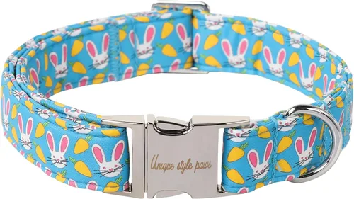 Miniatura 31 de Unique style paws - Collar para perro con hebilla de metal, naranja, duradero, lindo collar para perros pequeños, medianos y grandes