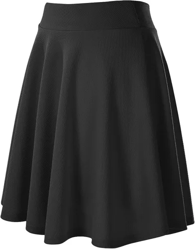 Miniatura 3 de Urban CoCo Women's Basic Versatile Stretchy Flared Casual Midi Skater Skirt