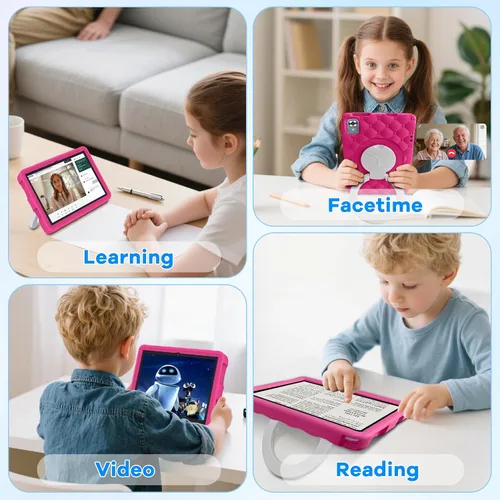 Miniatura 8 de DMOAO Tablet infantil de 10.1 pulgadas Android 15-30GB RAM+64GB ROM (1TB expandible), Octa-Core 2.0GHz, pantalla de luz anti-azul, 6000mAh, WiFi 6