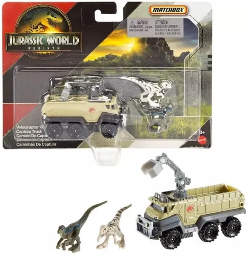 Miniatura 5 de Hot Wheels Jurassic World Rebirth, vehículo de colección de dinosaurios y figura (Dilophosaurus Lifter)