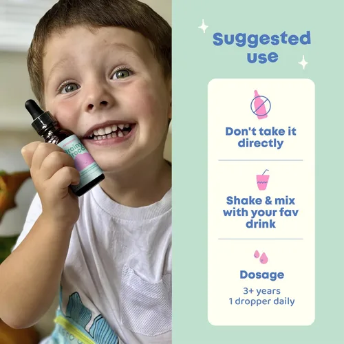 Miniatura 6 de JoySpring Suplemento de brócoli para niños Gotas de sulforafano y Bacopa Monnieri Apoya la función cognitiva Vegano y apto para niños
