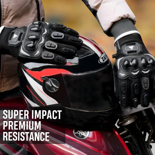Miniatura 5 de Ultimate Guantes de Motocicleta para Hombres y Mujeres Compatibles con Pantalla Táctil Guantes de Conducción con Cuero Premium, Pantalla Táctil