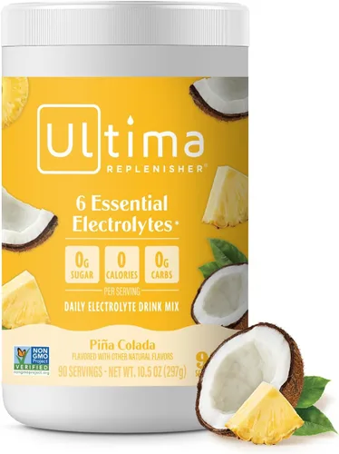 Miniatura 19 de Ultima Replenisher Mezcla diaria de electrolitos en polvo, sin azúcar, frambuesa azul, 90 porciones, polvo de hidratación con 6 electrolitos