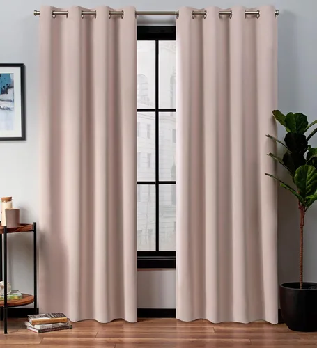Miniatura 28 de Exclusive Home Curtains - Par de paneles de cortinas, modelo Academy, con ojales para bloqueo total de luz Blanco