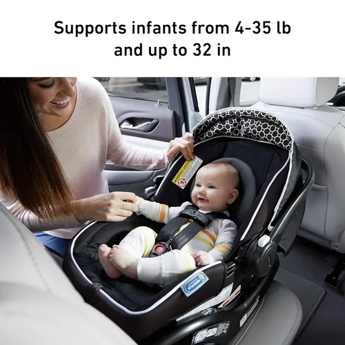 Miniatura 3 de Graco SnugRide 35 Lite LX - Asiento de coche infantil y asiento elevador sin respaldo TurboBooster 2.0