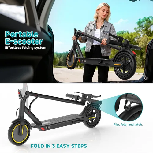 Miniatura 7 de Qlaway 8.5" E Scooter for Adults 19/22 MPH 350/500W Motor 187.2/288.6/441WH Battery, Motorized Scooter Up to 22 Miles Range, Foldable Bearing 265