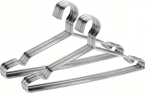 Miniatura 12 de Perchas para abrigos, 40 unidades, Seropy, perchas de metal, resistentes, de alambre, con muesca antideslizante, perchas de acero inoxidable