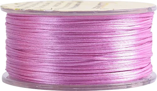 Miniatura 67 de KONMAY 80 Yardas 1.0mm Cordón Rattail de Nylon Satén Seda Trim Hilo para Cuentas para Nudos Chinos, Kumihimo, Trabajo con Cuentas, Macramé, 2-Azul