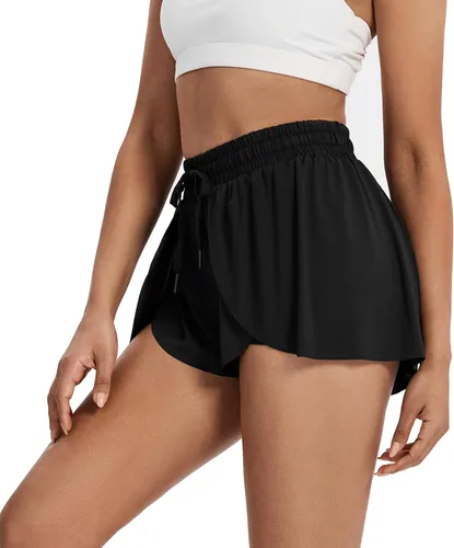 Miniatura 44 de Blaosn Pantalones cortos atléticos fluidos para mujer, gimnasio, yoga, entrenamiento, correr, pantalones cortos de tenis, falda falda linda, ropa