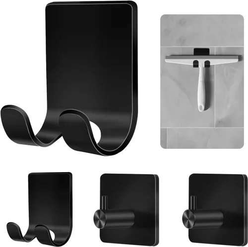 Miniatura 12 de CGBE 4 Paquetes Ganchos de Ducha para Interior de Ducha, Soporte Colgador Autoadhesivo para Afeitadora para Baño, Ganchos de Pared Sin Daños