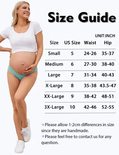 Miniatura 6 de Molasus Ropa interior de maternidad cruzada de algodón debajo de la protuberancia de embarazo Bikinis Bragas