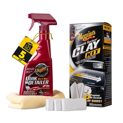 Kit de arcilla Meguiar's G191700 para superficie lisa, aplicación de arcilla para automóviles segura y fácil para un acabado fino como el vidrio