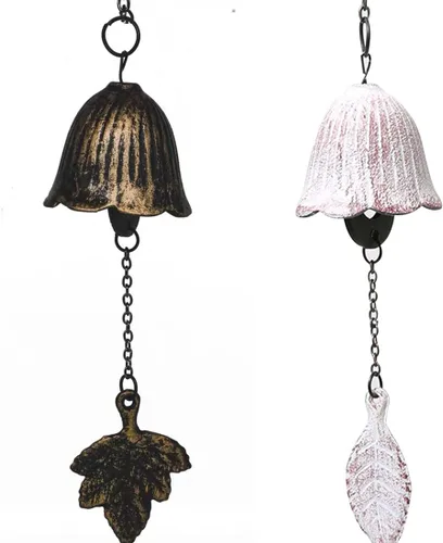 Miniatura 20 de 1 campanilla de viento tradicional japonesa de la suerte para exteriores, Iwachu de hierro fundido bendice templo, campanas de viento pequeñas