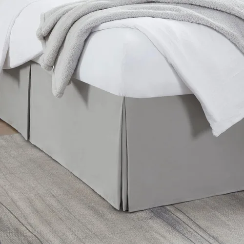 Miniatura 22 de Nestl Falda de cama individual blanca – Falda de cama de tamaño individual de 14 pulgadas de caída – Faldas de cama de microfibra cepillada – Falda