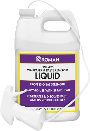 Spray líquido para quitar papel tapiz romano, removedor de papel tapiz resistente al contratista y removedor de adhesivo, sin perfume, sin manchas,