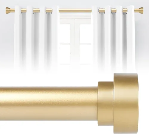 Miniatura 23 de Barras de cortina de bronce para ventanas de 30 a 42 pulgadas (2.5-3.5 pies), barras de cortina resistentes de 1 pulgada de diámetro, barra