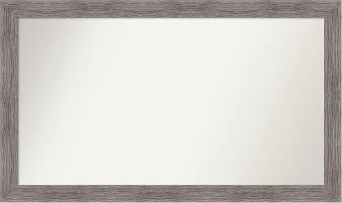 Miniatura 294 de Amanti Art Espejo de baño gris para sobre el fregadero, 31 x 48 pulgadas, espejo de tocador rectangular estrecho de color gris, marco de madera