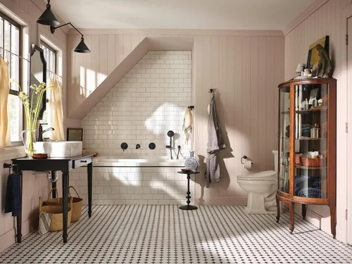 Miniatura 7 de Moen Dartmoor 6803BL - Grifo para lavabo de baño con una sola manija color negro mate con placa opcional Mate negro