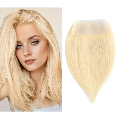 Miniatura 35 de Reemplazo de cabello humano con cicatrices, quemaduras accidentales sin vello para hombres y mujeres, pérdida de línea de cabello, cinta recta