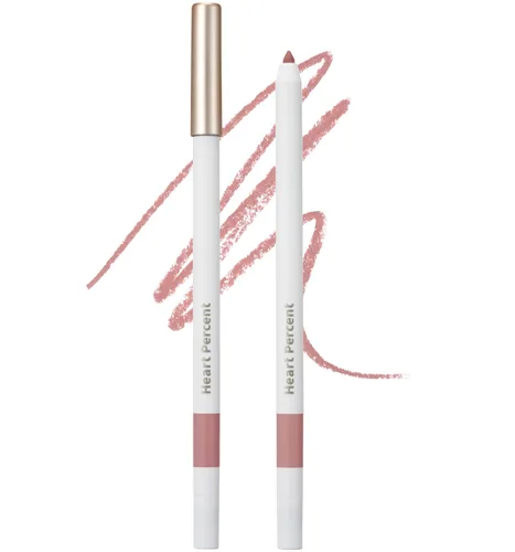 Miniatura 10 de Heart Percent Dote On Mood Lápiz labial delgado, define y rellena cremoso delineador de labios retráctil con sacapuntas integrado, #03. Beige avena