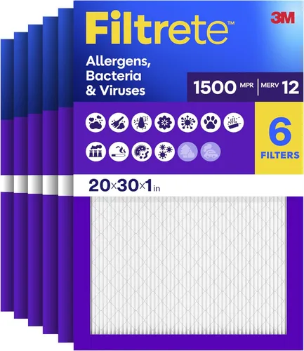Miniatura 37 de Filtrete Filtro de aire para horno de CA de 17.5x23.5x1, MERV 12, MPR 1500, CERTIFICADO amigable para asma y alergias, filtro de limpieza de aire