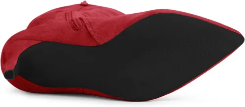 Miniatura 6 de Allegra K Botas altas hasta la rodilla con tacón de aguja puntiagudo para mujer