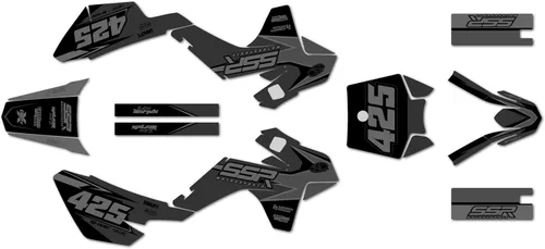 Miniatura 6 de Kit de gráficos para SSR SR70, SR110 y SR125 (2021+) serie Screech Blue 9 mil - Easy Go - Adhesivo para motocicleta Dirt Pit Bike Motocicleta