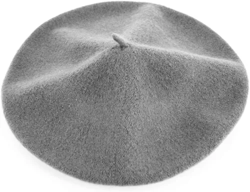 Miniatura 5 de Boinas de lana unisex para bebés, gorro de lana sólido clásico para niños, gorro cálido de invierno