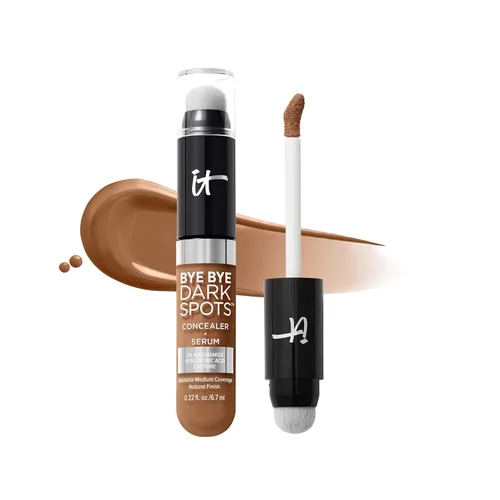 Miniatura 13 de IT Cosmetics Bye Bye Dark Spots Corrector + suero iluminador – 2% niacinamida, ácido hialurónico y cafeína – Cobertura media, acabado natural, todo
