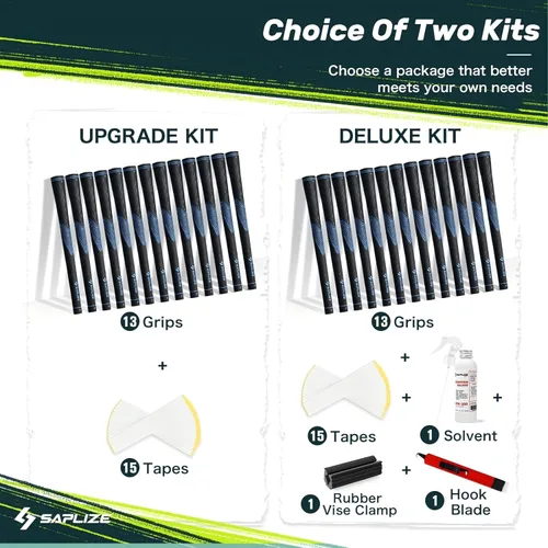 Miniatura 6 de SAPLIZE Golf Grips Set of 13, Bundle with Tapes or Full Regripping Kit, Jumbo / Mid / Standard / Undersize, Women / Men Anti-slip Rubber Golf Club