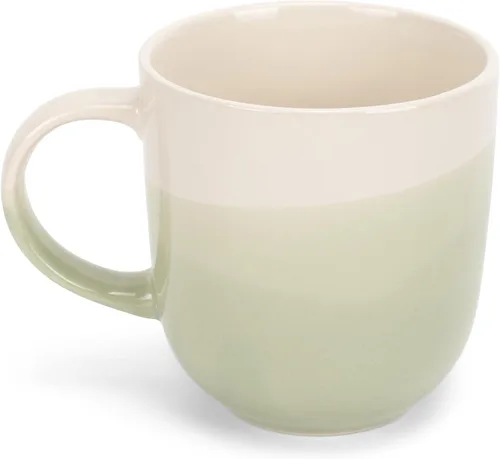 Miniatura 2 de Elanze Designs Paquete de 2 tazas de café de cerámica de cerámica de 14 onzas, color verde eucalipto