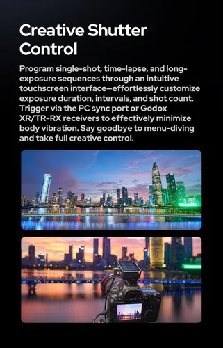 Miniatura 7 de Godox X3 Pro N X3Pro N TTL Disparador de flash inalámbrico para Nikon, transmisor de pantalla táctil 2.4G con control de aplicación Bluetooth