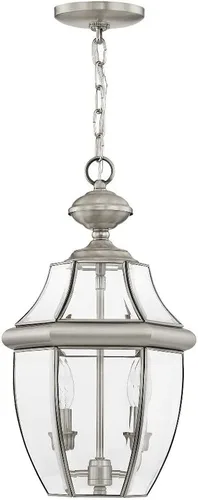 Miniatura 3 de Livex Lighting 2255-02 Monterey - Farol colgante de 2 luces, latón pulido