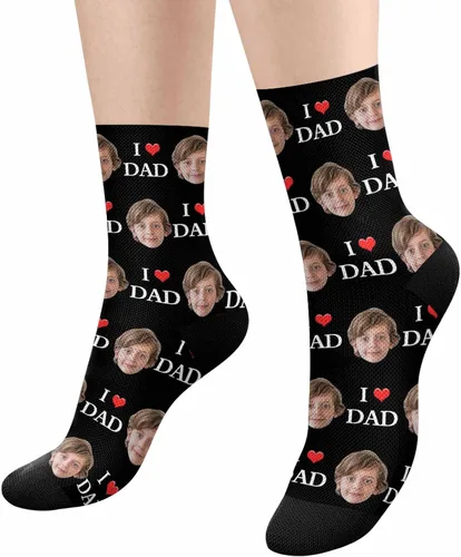 Miniatura 173 de Artsadd Calcetines personalizados para mujeres y hombres, amantes de los perros y gatos, regalos divertidos unisex personalizados
