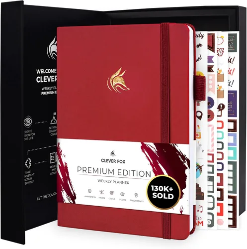 Miniatura 14 de Clever Fox Planificador edición premium, planificador semanal y mensual de lujo sin fecha para aumentar la productividad y alcanzar tus