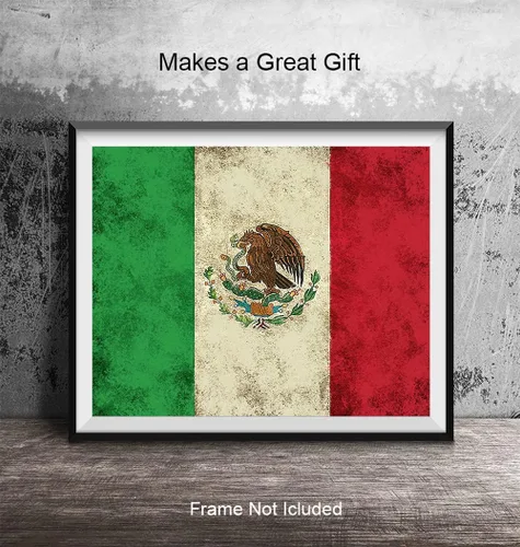 Miniatura 5 de Arte de pared con la bandera mexicana de México, regalos de bandera mexicana, decoración de bandera para cuartos, mural regalos mapa, decoración