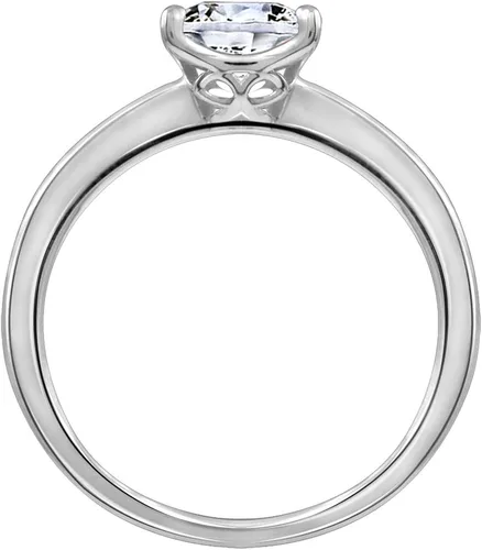 Miniatura 3 de Tienda Essentials Anillo solitario de plata de ley chapada en platino o oro fabricado con circonita cúbica Infinite Elements