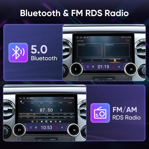 Miniatura 8 de para Ford F150/250 Radio 2009-2014 CarPlay inalámbrico Android Auto 11.5" Mandos duales Pantalla táctil QLED Estéreo de coche Control