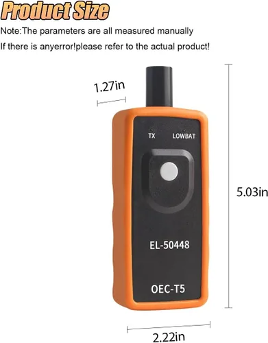 Miniatura 2 de ZIMISI EL-50448 Herramienta de restablecimiento TPMS, Sistema de sensor de monitoreo de presión de neumáticos OEC-T5, herramienta de activación