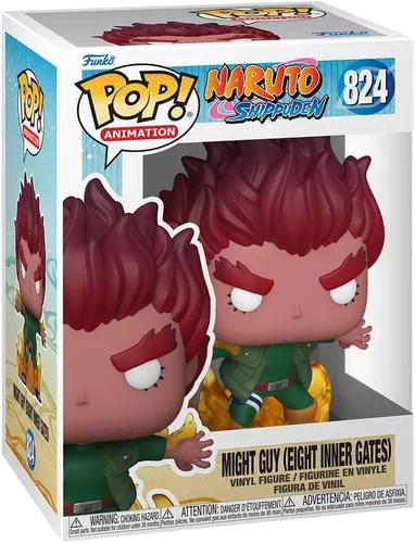 Miniatura 3 de POP Naruto Shippuden - Figura de vinilo Funko de Might Guy (Eight Inner Gates) (paquete con funda protectora de caja compatible), multicolor, 3.75