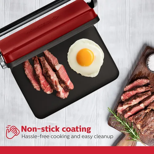 Miniatura 4 de Holstein Housewares - Plancha eléctrica de 2 rebanadas, máquina de sándwiches antiadherente con temperatura ajustable, mango de toque frío