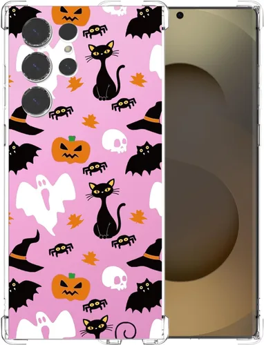 Miniatura 47 de Funda transparente de Halloween para Google 6a, con patrón de fantasma, funda protectora de TPU suave, delgada, a prueba de golpes, para niños