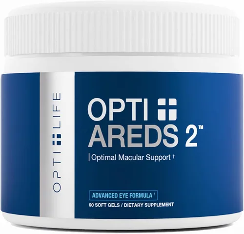 Opti + AREDS 2 Suplementos | Suplementos para la visión y la salud ocular para adultos | Incluye luteína, zeaxantina, zinc y vitamina C para apoyo