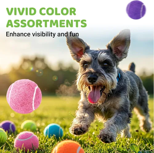 Miniatura 6 de ZIYIZE Mini pelotas de tenis, paquete de 20 pelotas de tenis para perros de 2 pulgadas, pelota de juego para mascotas fácil de atrapar para lanzador